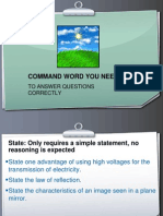 COMMAND WORDS YOU NEED TO KNOW