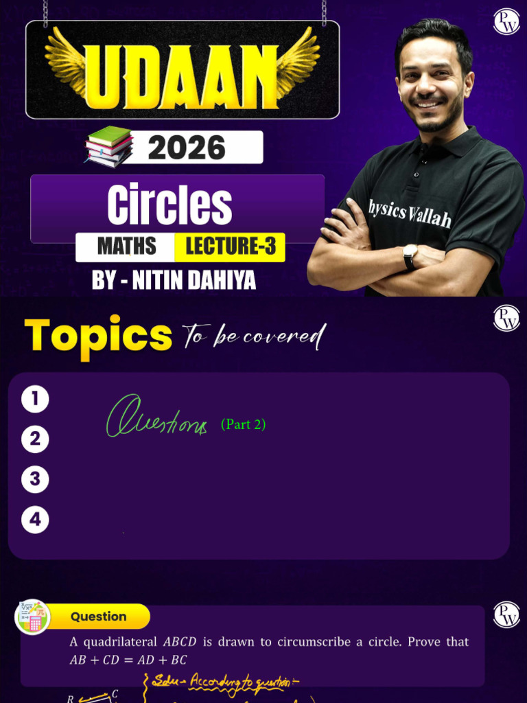 Circles 03 Class Notes | PDF