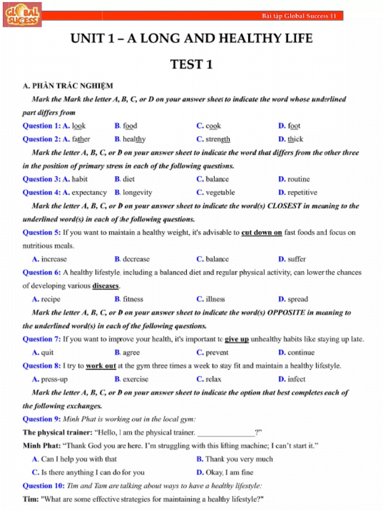 Unit 1 - Test 1 | PDF