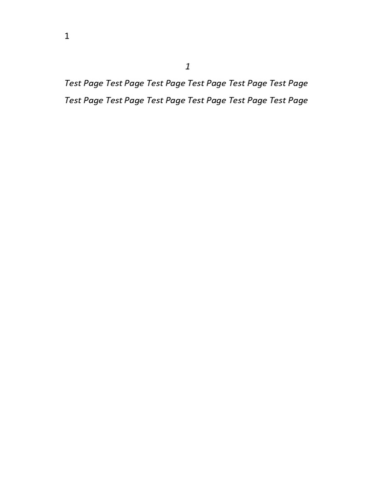 Test Page Content Overview | PDF