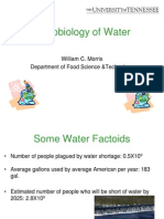 Microbiology of Water: William C. Morris Department of Food Science &technology