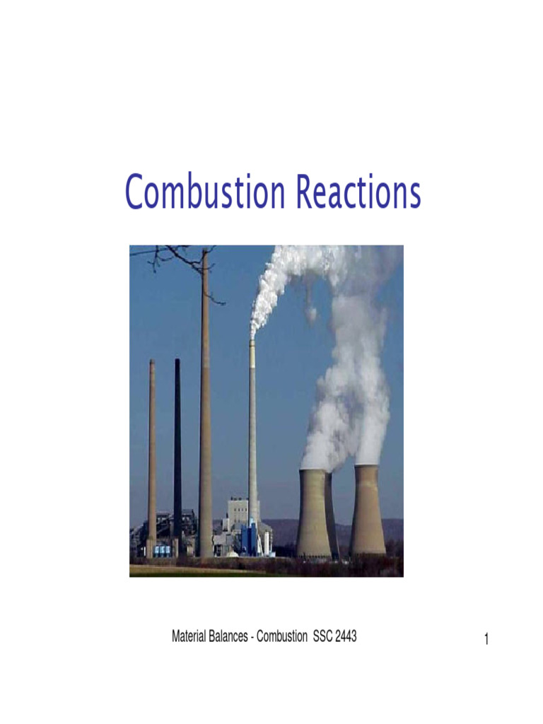Combustion Material Balances Explained | PDF | Combustion | Scientific ...