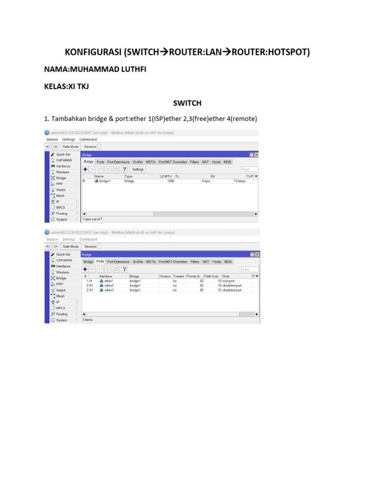 Konfigurasi Jaringan Switch dan Router | PDF