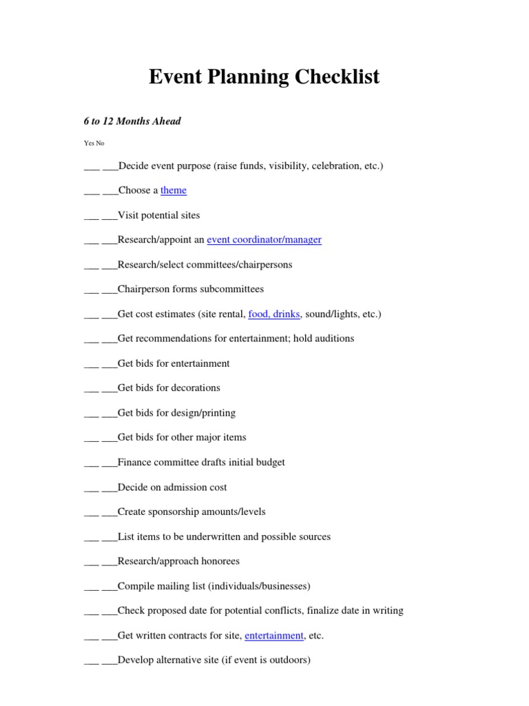 Event Planning Master Checklist A Comprehensive Guide to Executing a