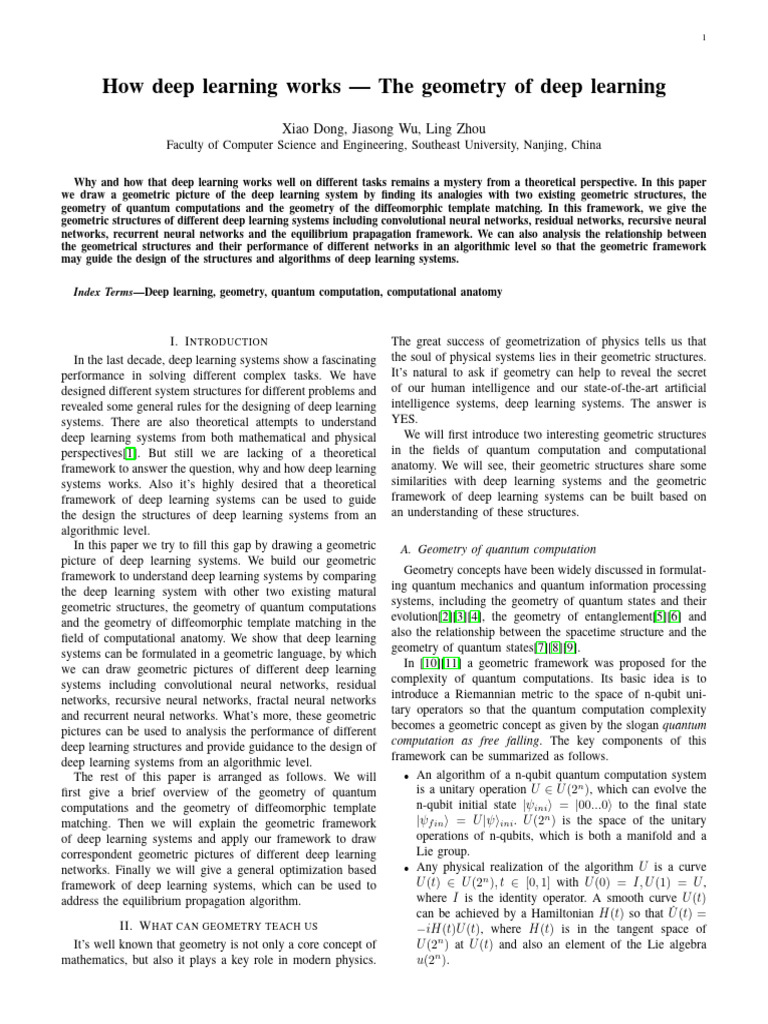 How Deep Learning Works - The Geometry of Deep Learning: Xiao Dong ...