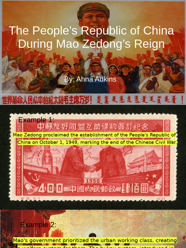 The People's Republic of China During Mao Zedong's Reign | PDF