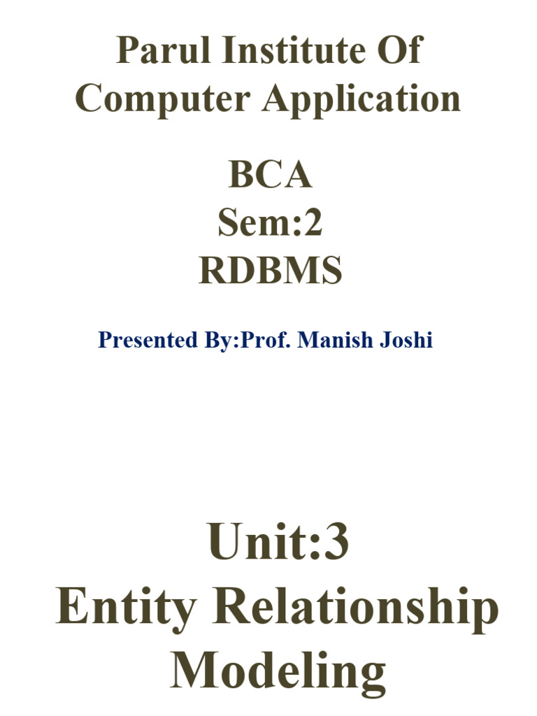 Entity Relationship Modeling Guide | PDF | Inheritance (Object Oriented ...
