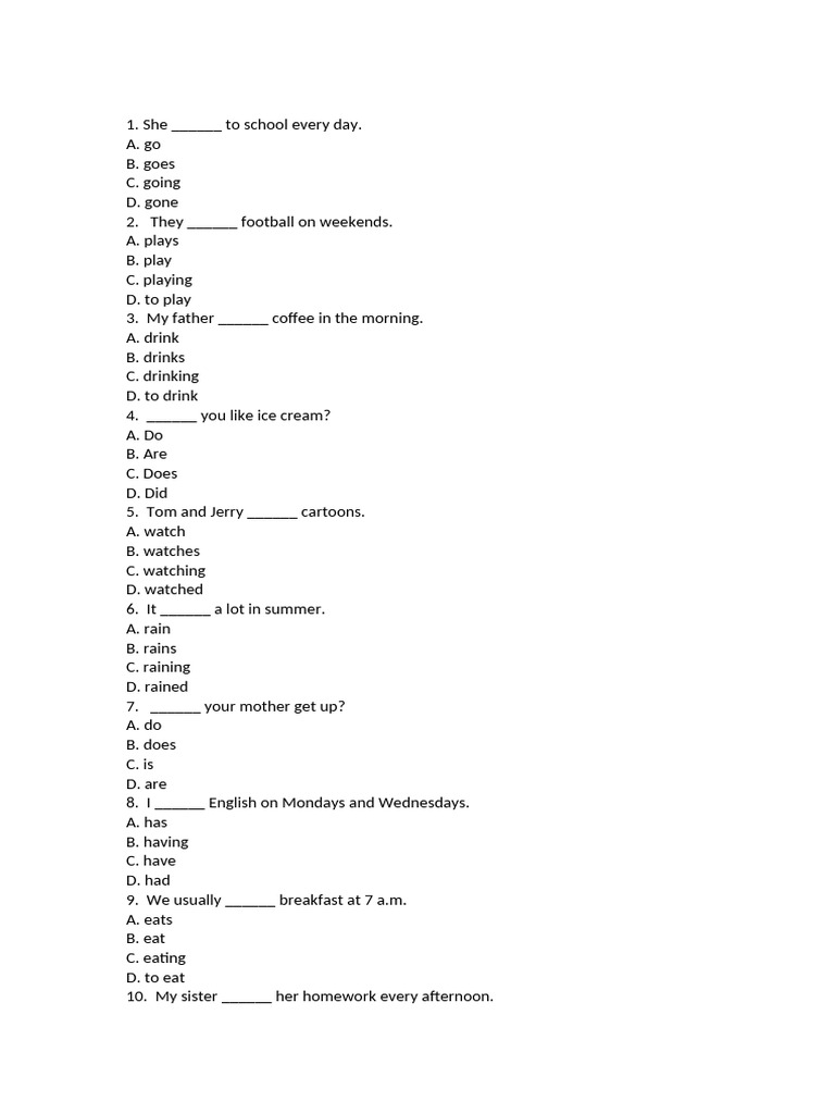 English Grammar Quiz: Present Tense | PDF | Chess Openings | Chess