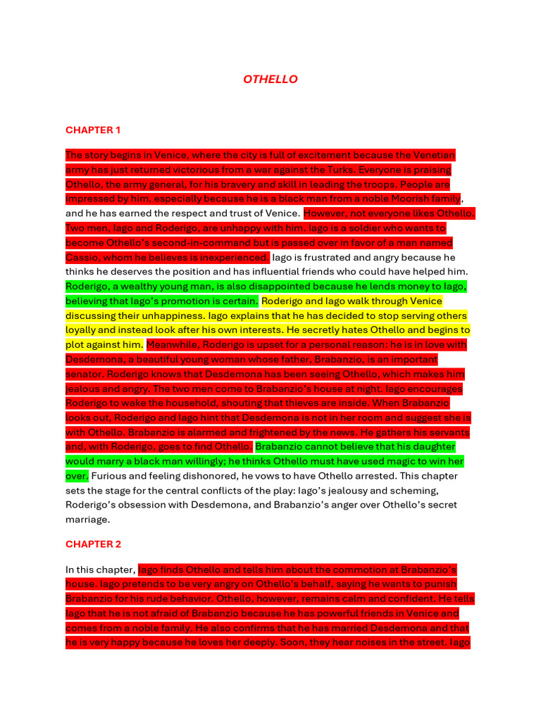 Othello: Jealousy and Betrayal in Venice | PDF | Othello | Iago