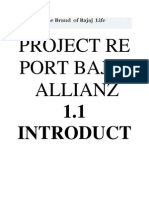 Project Re Port Bajaj Allianz: 1.1 Introduct