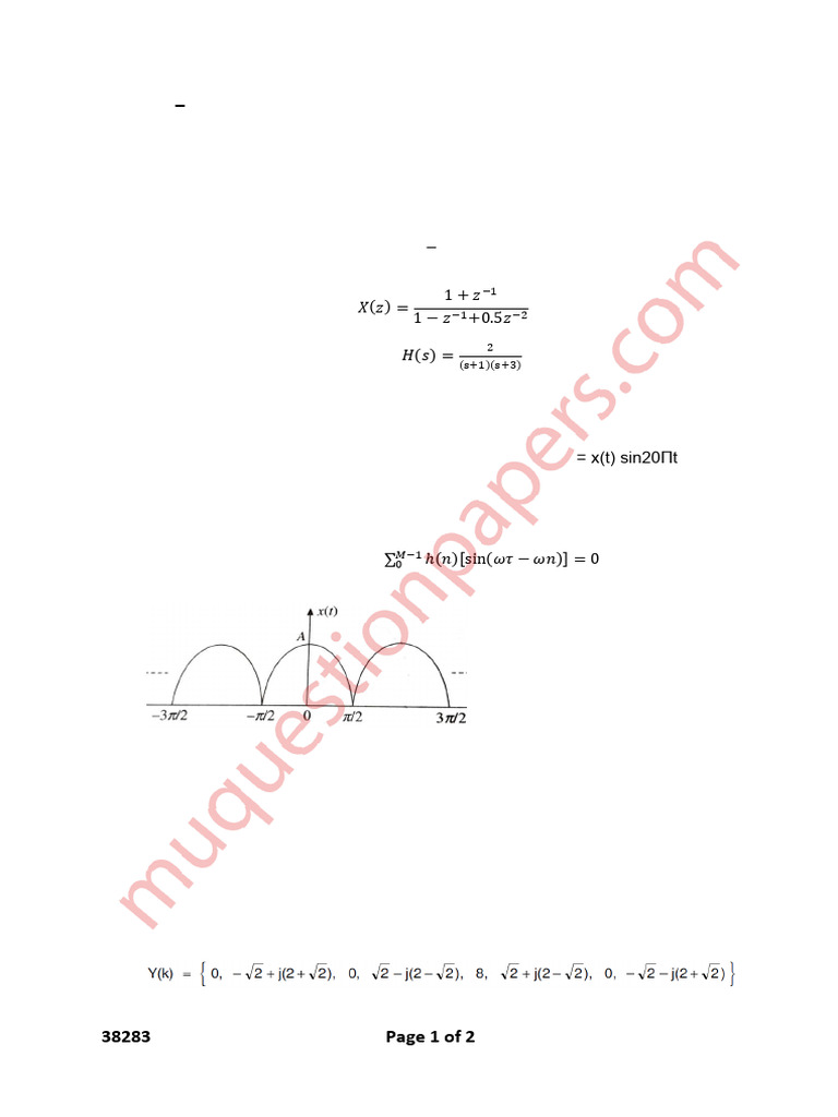 Be Electrical Engineering Semester 6 2023 December Signals and ...