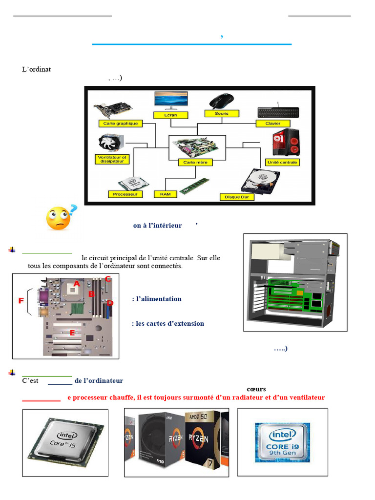 Composants internes d'un ordinateur | PDF | Disque dur | Solid-state Drive
