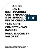 Trabajo de Teorías e Instituciones Contemporaneas de Educación Fín de Curso