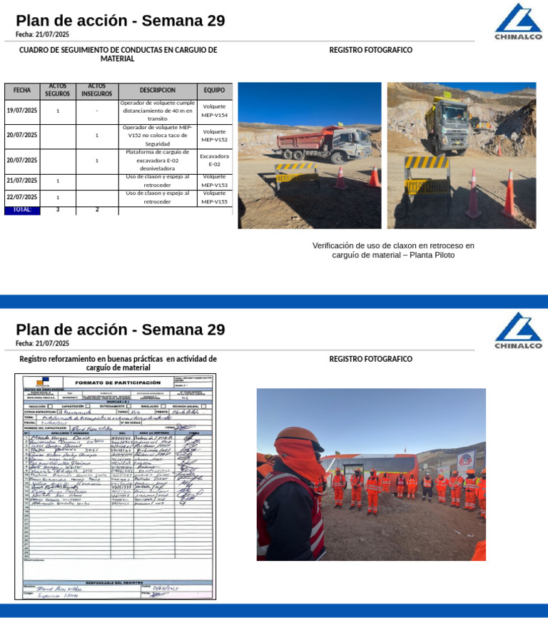 Plan de Acción PMC Semana 29 - 1 | PDF