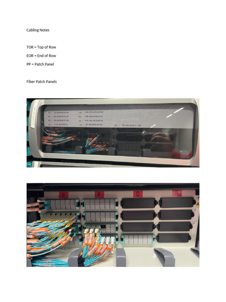 Cabling Notes: Fiber & Copper Patch Panels | PDF