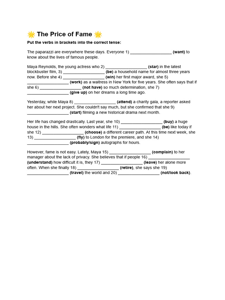 ? The Price of Fame ? PDF