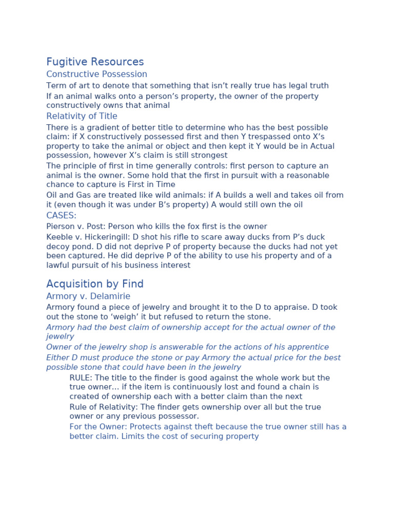 Understanding Constructive Possession Law | PDF | Lease | Leasehold Estate