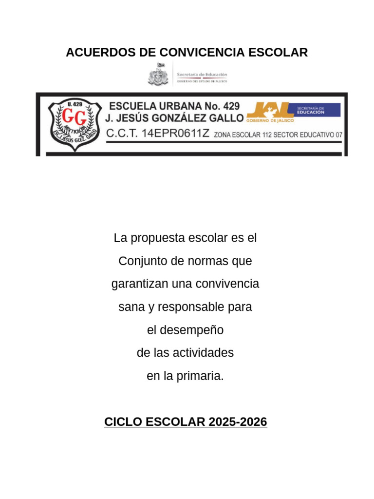 Normas de Convivencia Escolar 2025-2026 | PDF | Maestros