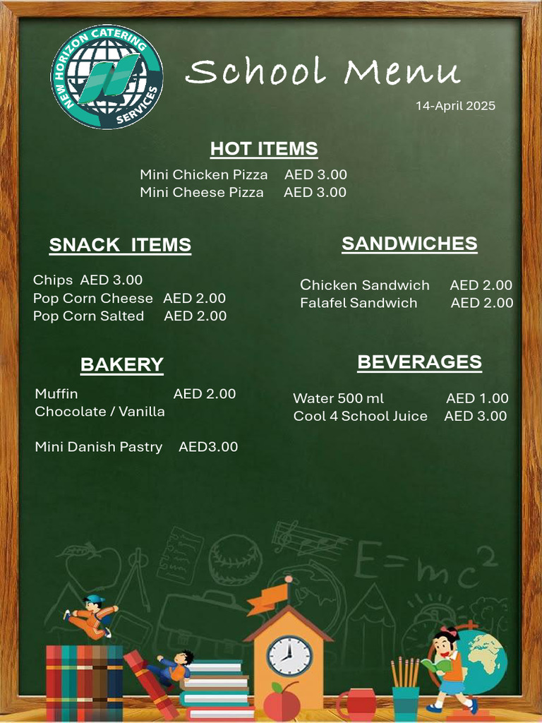 School Menu and Combo Meals April 2025 | PDF