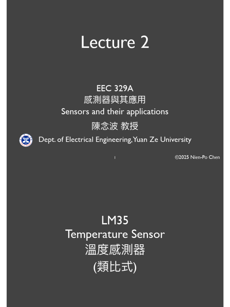 LM35 Temperature Sensor Applications | PDF | Manufactured Goods ...