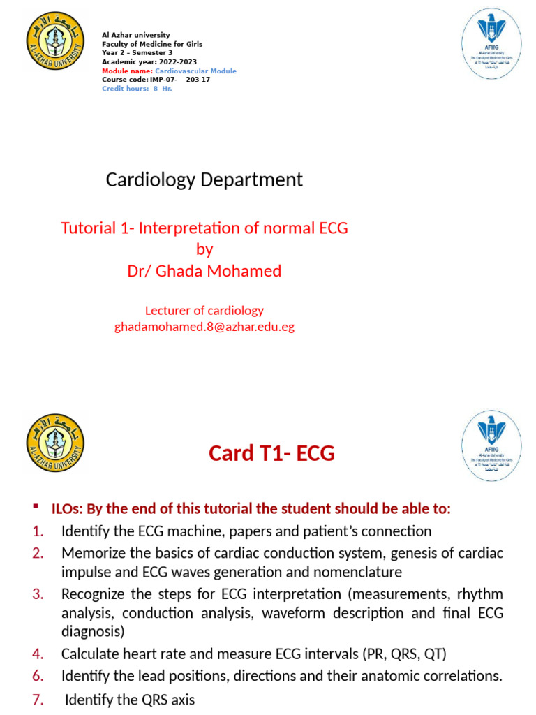 ECG Interpretation Tutorial for Medical Students | PDF ...