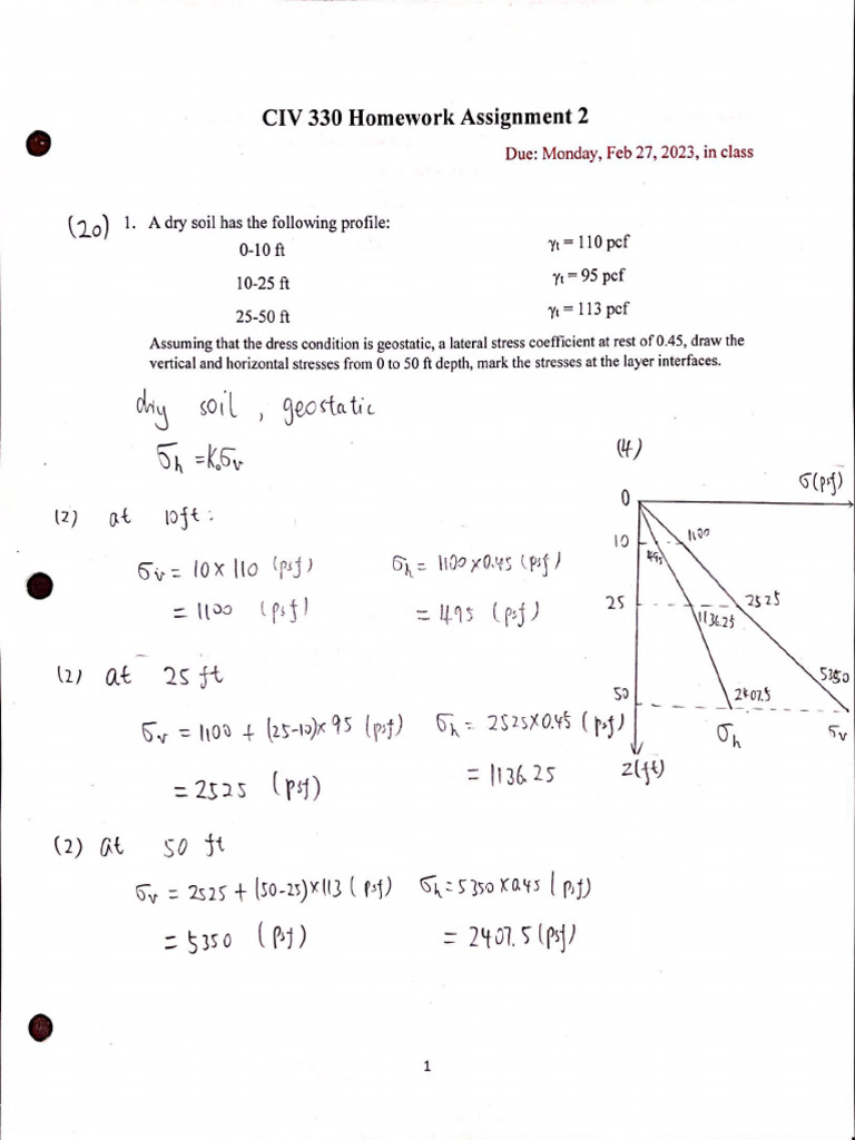 CIV 330 HW2 Solution | PDF