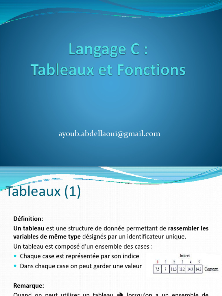 Introduction aux Tableaux et Pointeurs en C | PDF | Pointeur ...