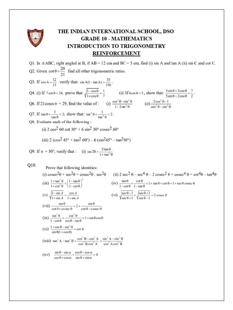 Introduction To Trigonometry | PDF