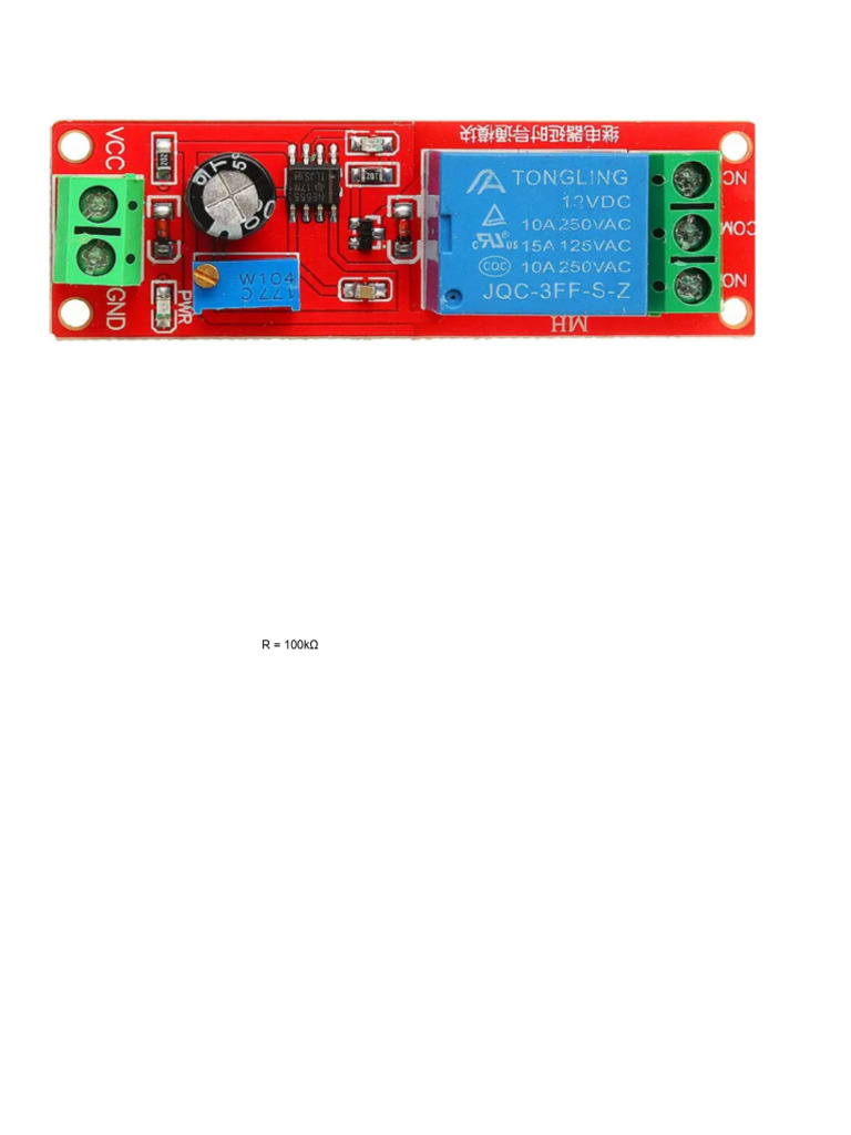 NE555 Delay Relay Module HW-010 | PDF