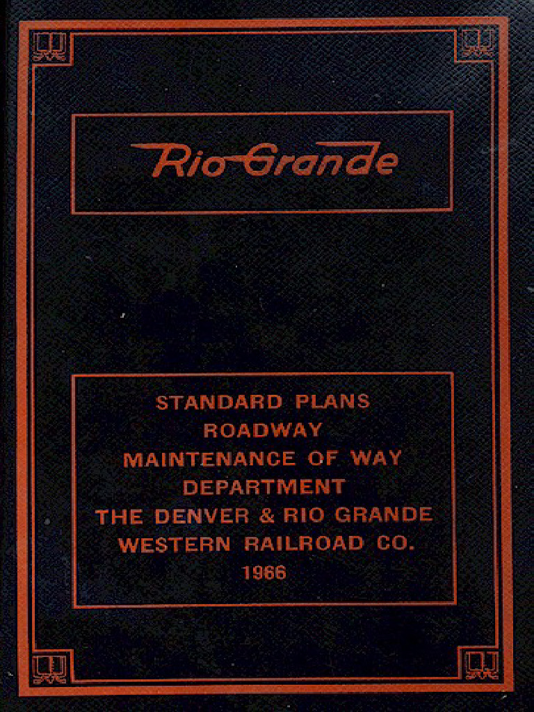 Rio Grande Book of Standards 1966 | PDF