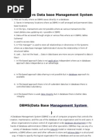 File System Vs Data Base Management System