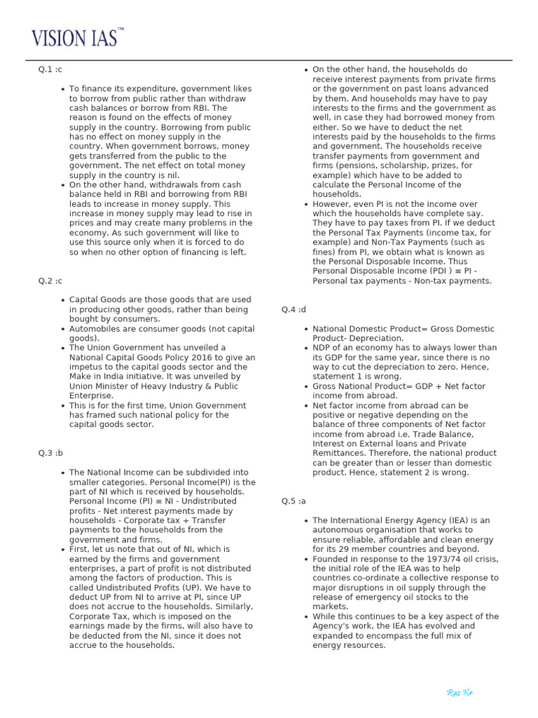 Vision CSP 2016 Test 10 Solution | PDF | Special Drawing Rights ...