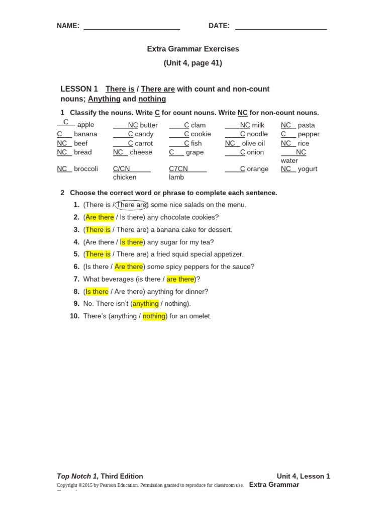 Extra Grammar Exercises for ESL Learners | PDF | Foods | Cuisine