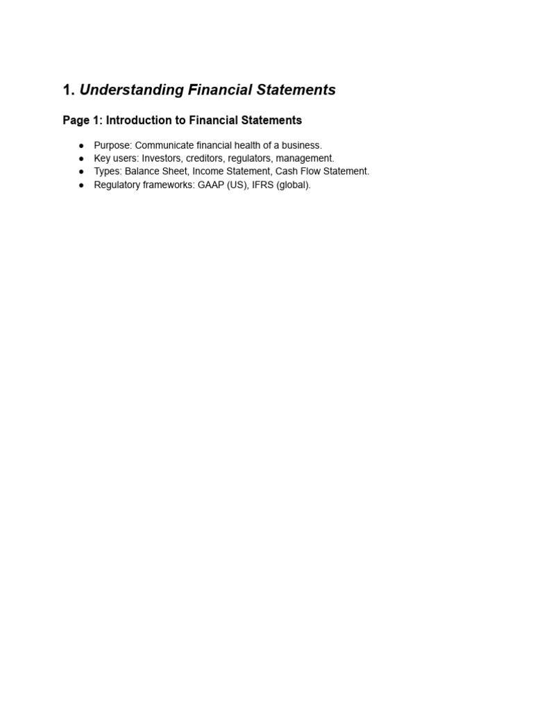 Understanding Fin Statement | PDF
