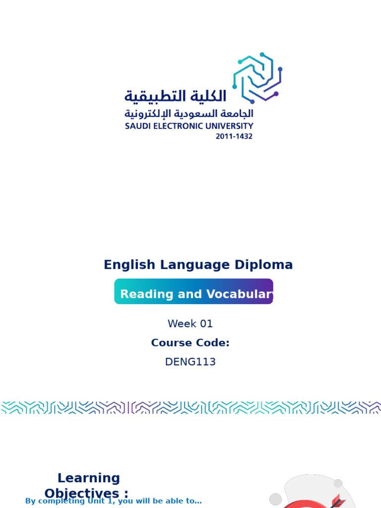 English Language Diploma: Week 1 Overview | PDF | Grammatical Number ...