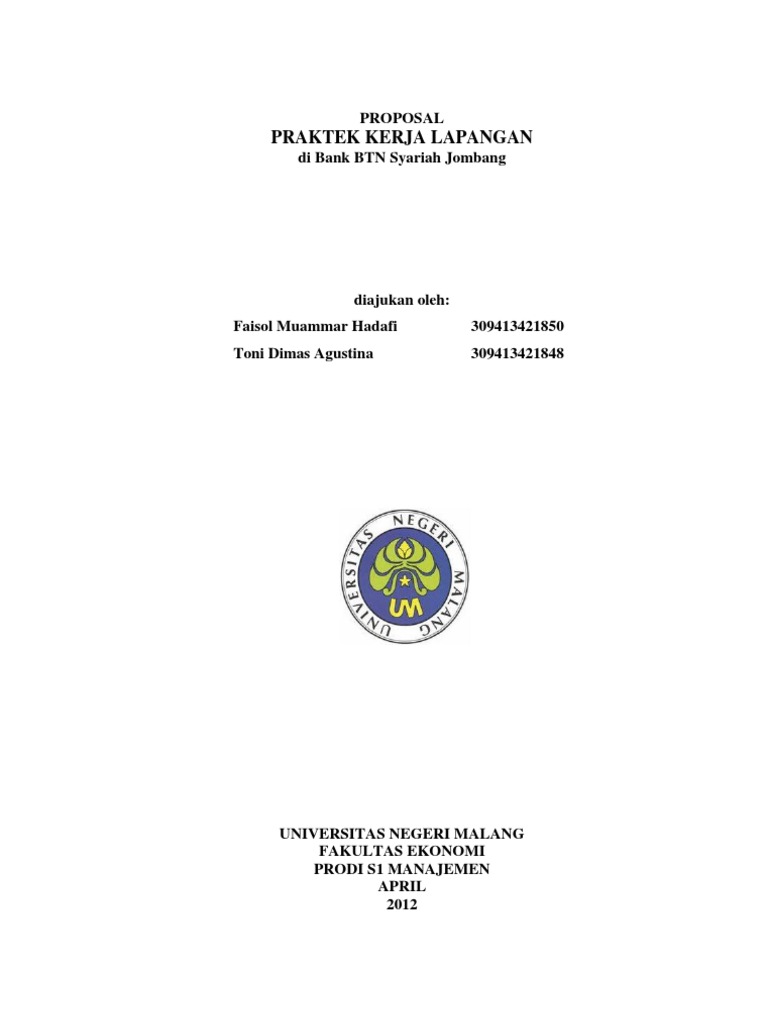 Proposal Magang Btn Syariah