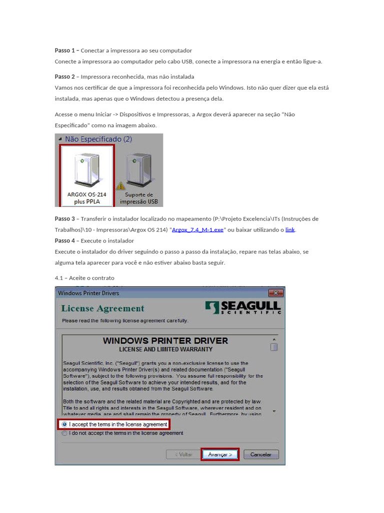 Instalação do Driver Argox OS-214 Plus | PDF