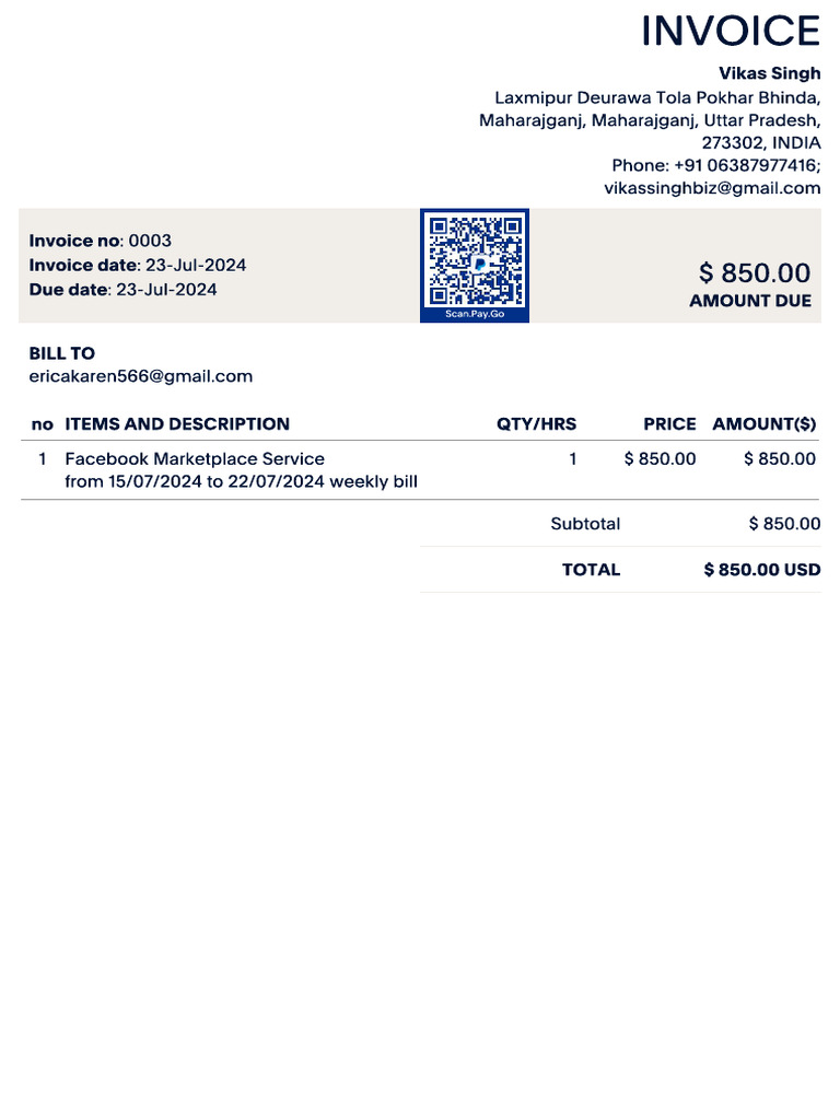 Invoice - 0003 | PDF