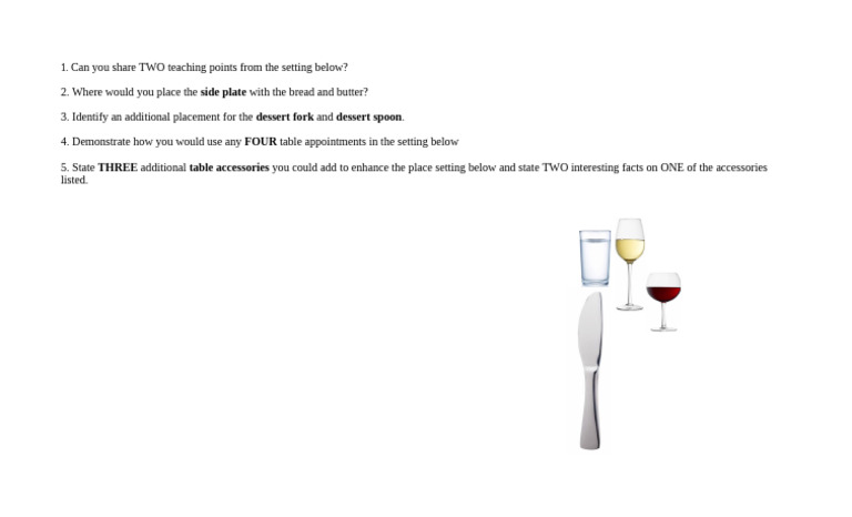 Table Setting Tips and Techniques | PDF