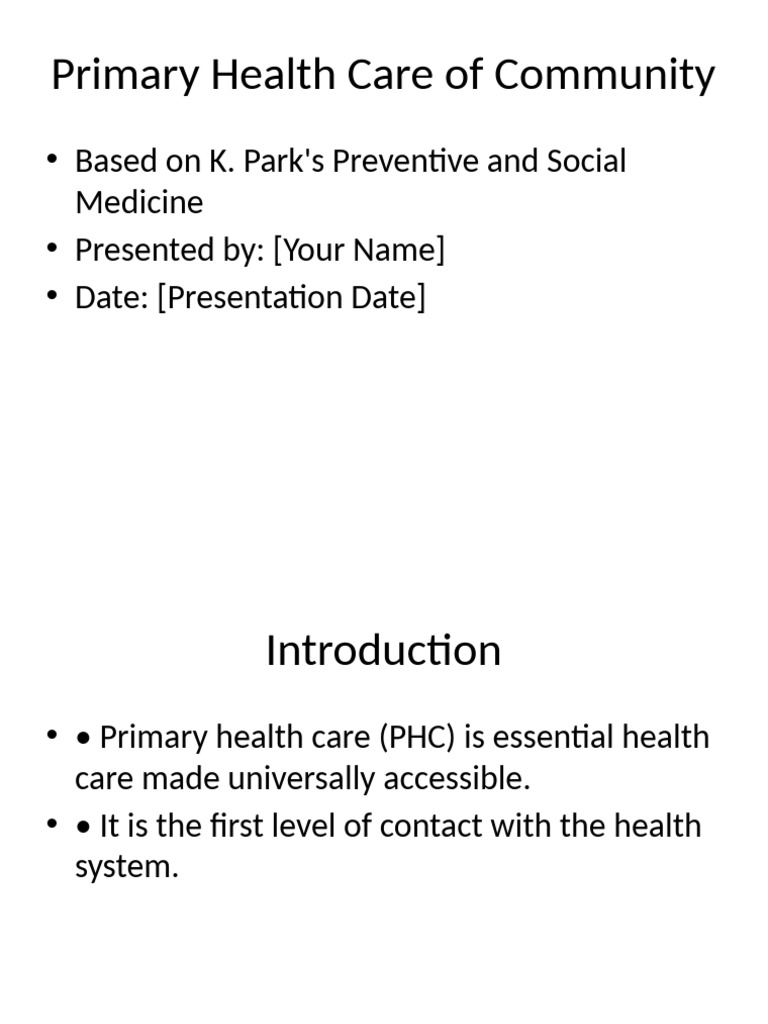 Essential Guide to Primary Health Care | PDF | Health Care | Social ...