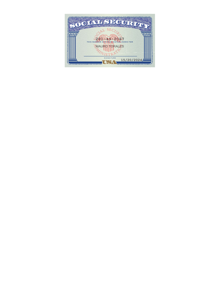 Social Security Card Instructions | PDF