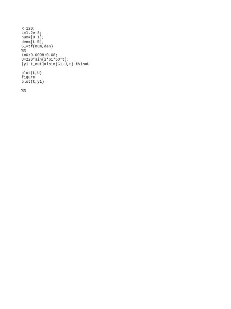 Matlb1control M | PDF