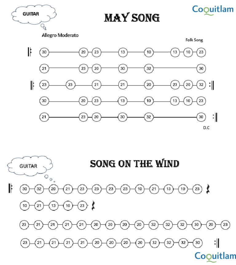 May Song - Song On The Wind Easy Guitar | PDF