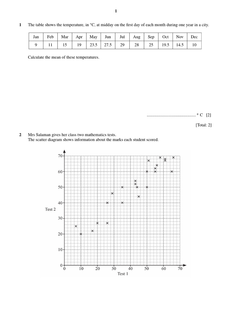 Monthly Temperature and Student Data Analysis | PDF | Descriptive ...