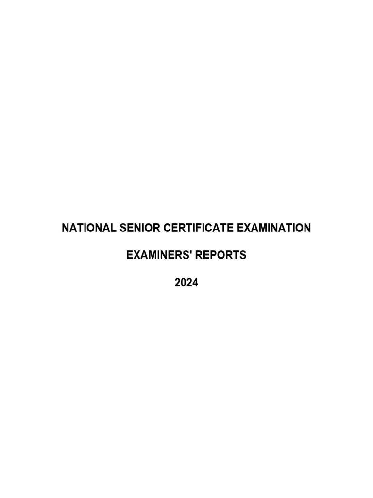 2024 National Senior Certificate Report | PDF | Cash Flow Statement ...