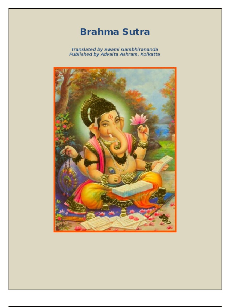 Brahma Sutra: Insights and Interpretations | PDF | Brahman | Ātman ...