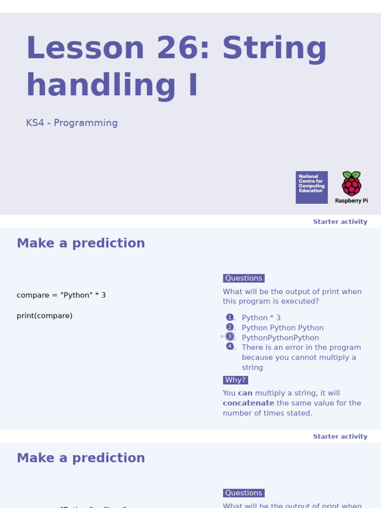 String Handling in Python Basics | PDF | String (Computer Science ...