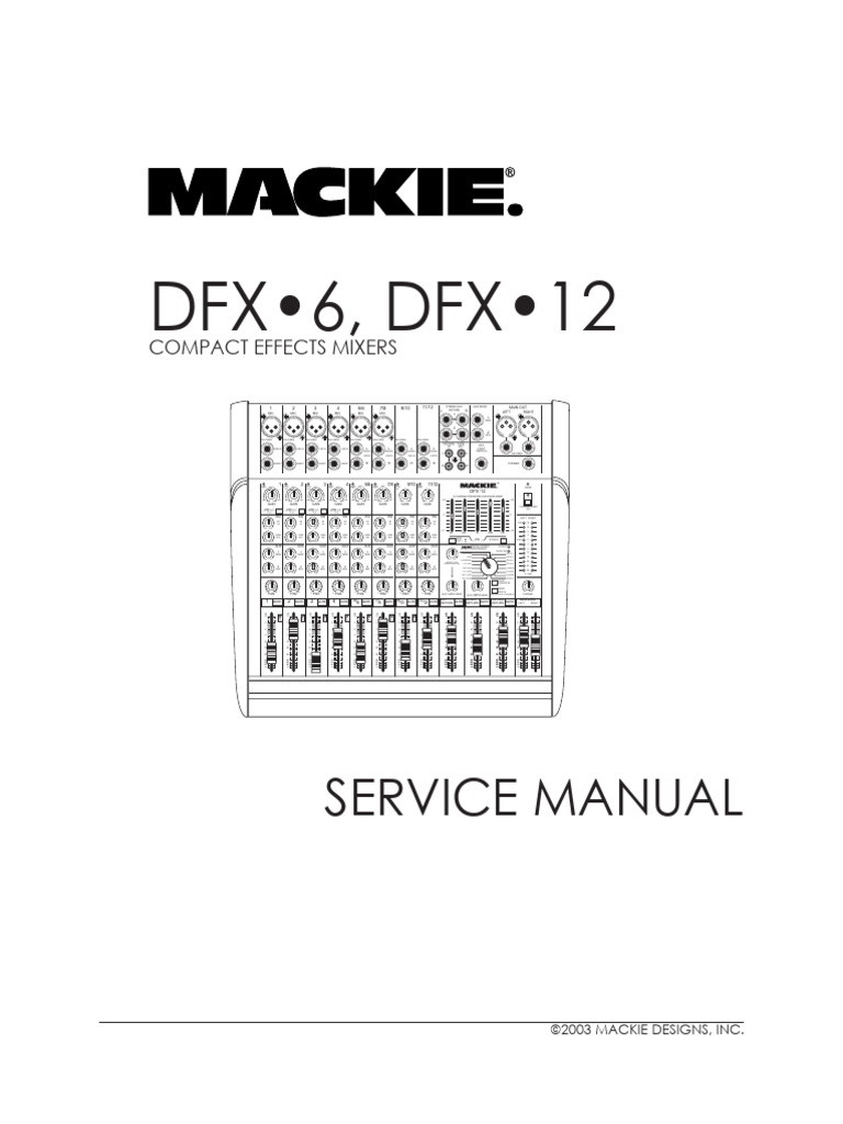 DFX6 dfx12 Main Service Manual | PDF | Equalization (Audio) | Signal  Processing