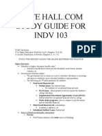 Study Guide For INDV 103
