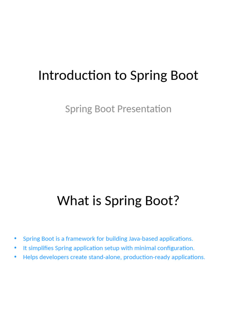Spring Boot: Simplifying Java Development | PDF